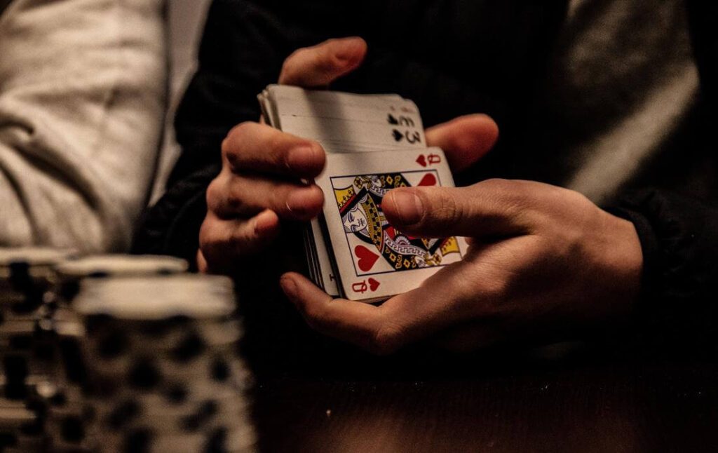 Poker Karten mischen
